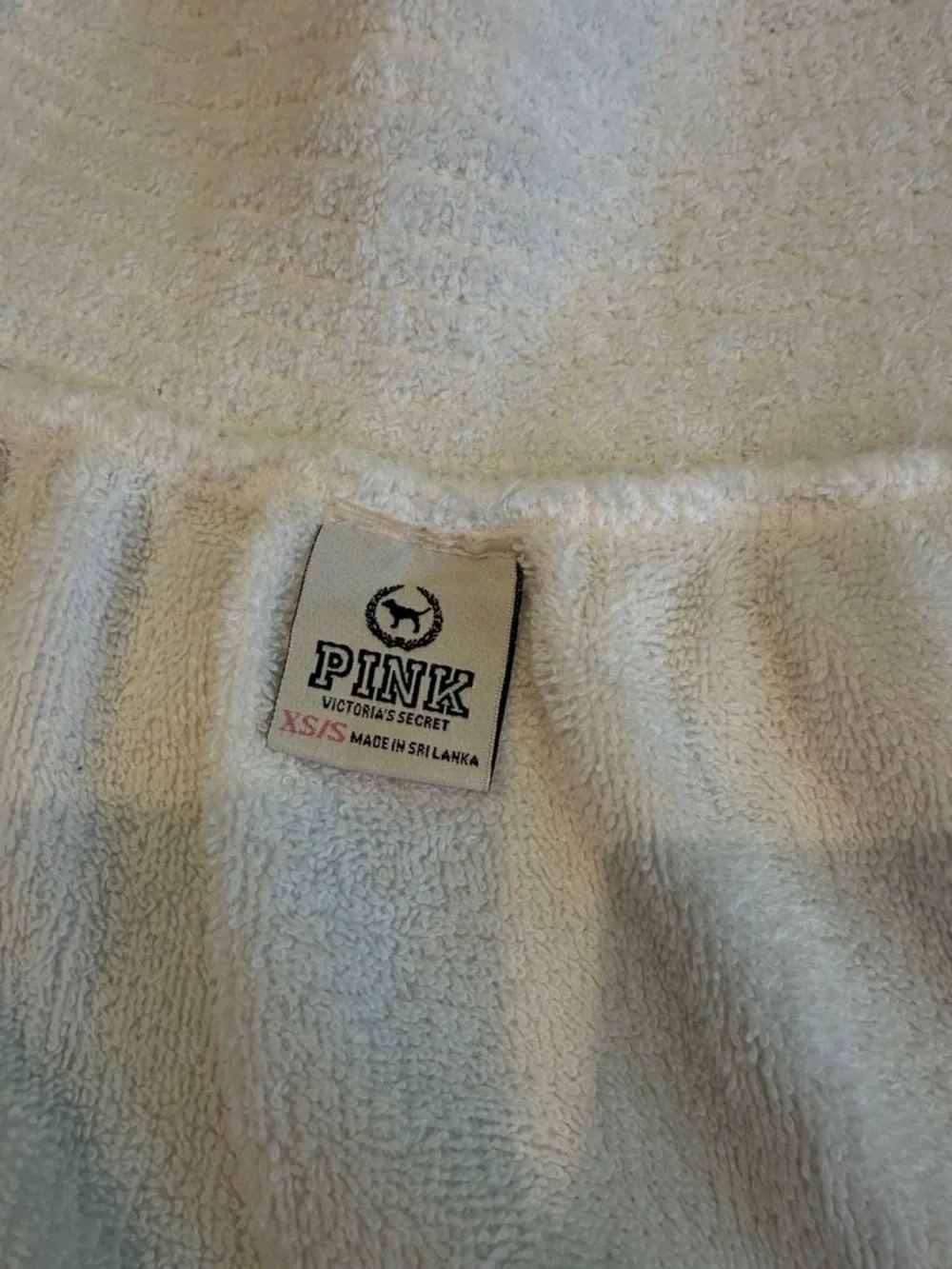 Vintage Y2K PINK by Victoria Secret TOWEL DRESS rare robe white bath shower wrap - Picture 5 of 8